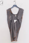 BASERANGE 25 Early Spring V-neck top BAS-TOMX-LC-SP25-HH BAYON GREY (YELLOW)